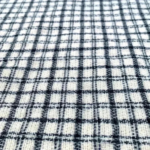 Zara NWOT cozy and warm blanket/ shawl in washable 100%. acrylic ivory  w black - Picture 1 of 6